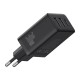Мережевий зарядний пристрій Baseus Cube Fast Charger 2U+C 30W Cluster Black P10111402113-00